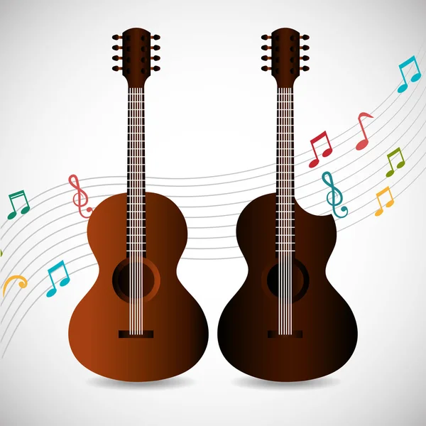 Music instruments design. — Stock Vector