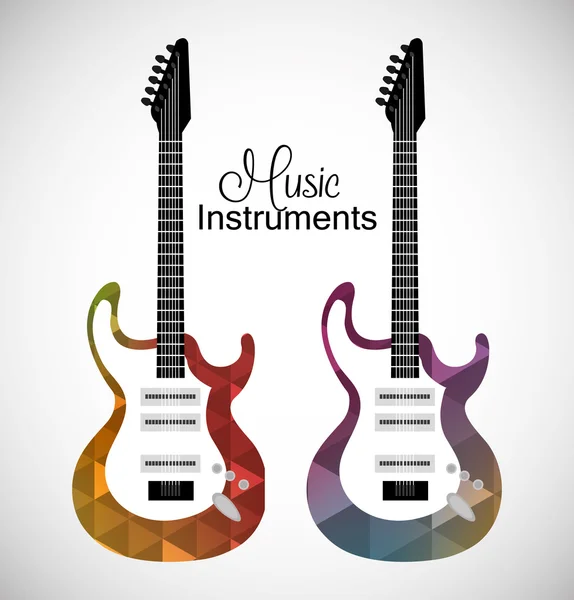 Design de instrumentos de música . — Vetor de Stock