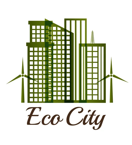 Design de ville Ecolo . — Image vectorielle