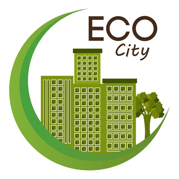 Ecolo city design. — 图库矢量图片