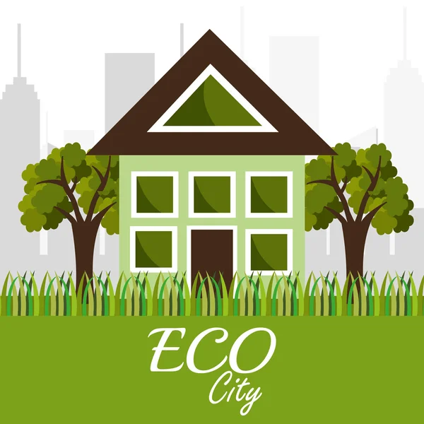Design de ville Ecolo . — Image vectorielle