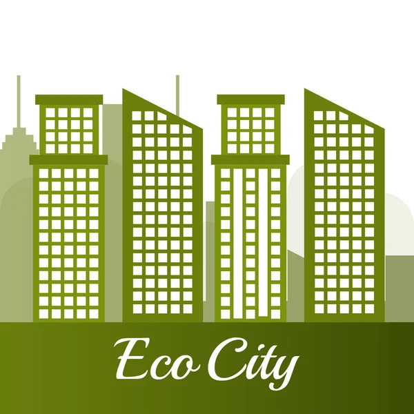 Ecolo city design. — Vettoriale Stock