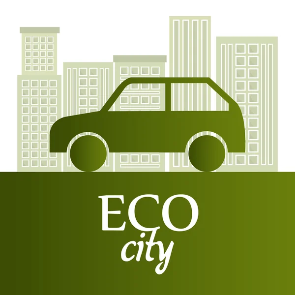 Ecolo city design. — ストックベクタ