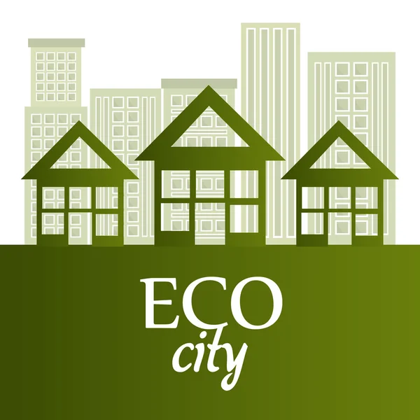 Ecolo city design. — 图库矢量图片