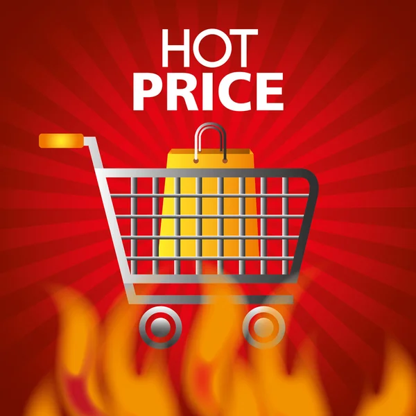 Hot price digital design. — Stockový vektor
