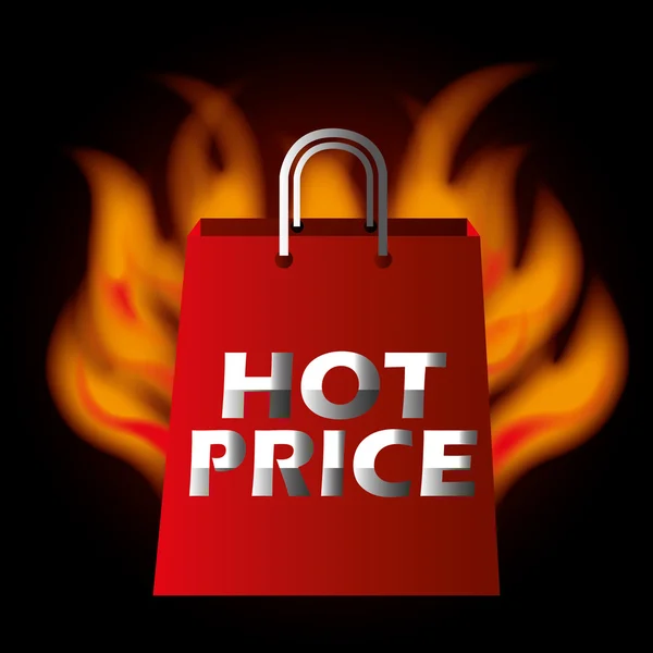 Diseño digital de precio caliente . — Vector de stock