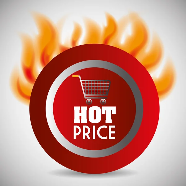 Diseño digital de precio caliente . — Vector de stock