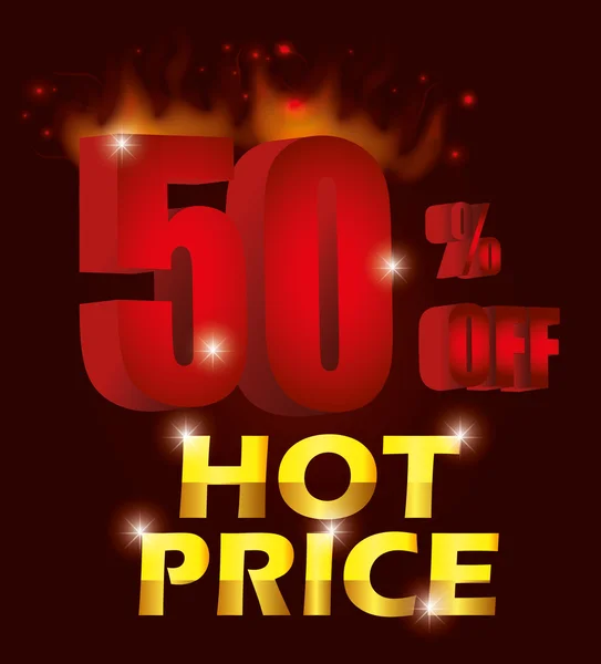 Hot price digital design. — Stock Vector