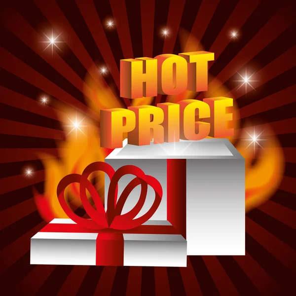 Diseño digital de precio caliente . — Vector de stock