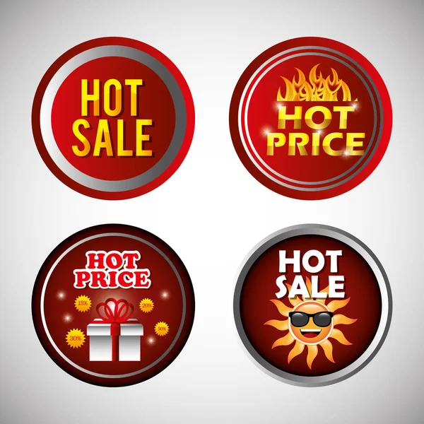 Diseño digital de precio caliente . — Vector de stock