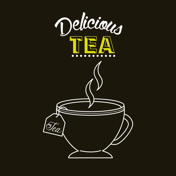 Lezzetli çay — Stok Vektör