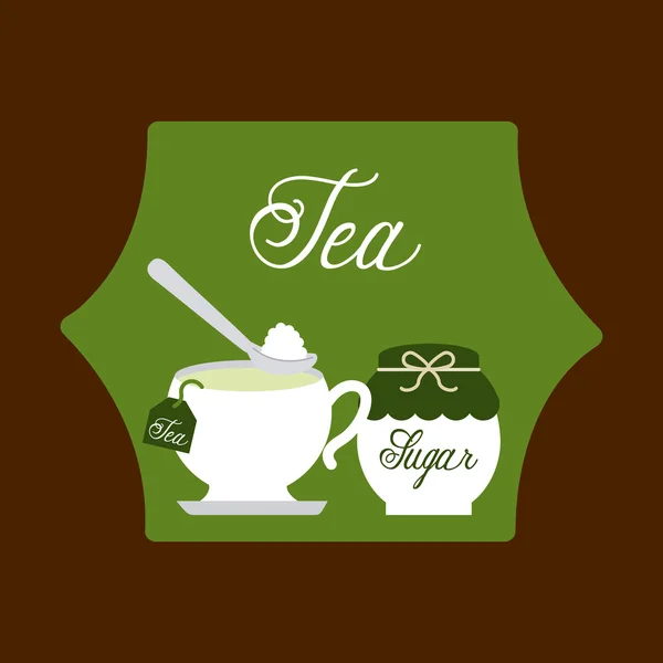 Delicious tea — Stock Vector