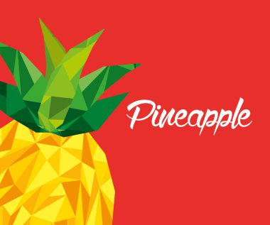 Delicious fruit in origami style