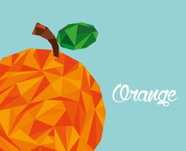 Fruit design in origami style