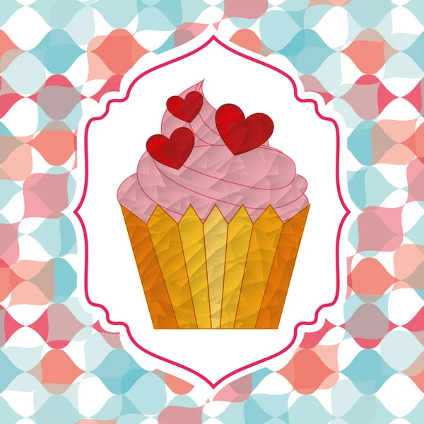 Delizioso design di cupcake — Vettoriale Stock