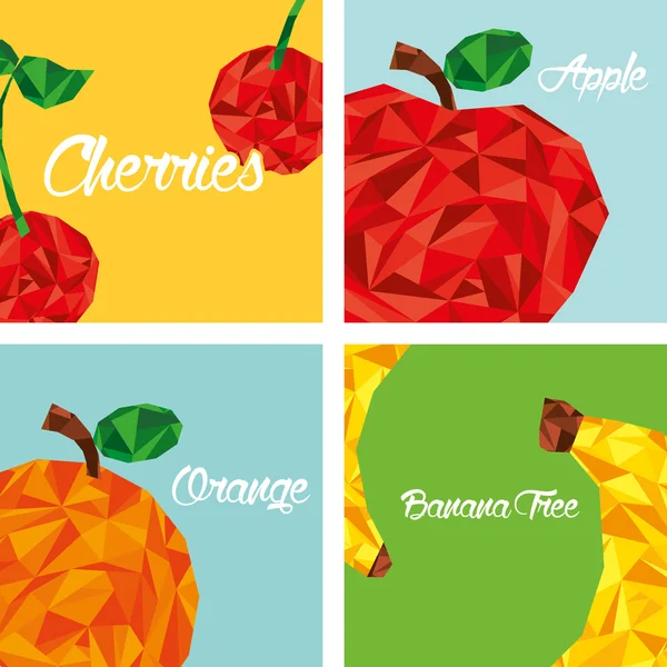 Σύνολο νόστιμα φρούτα — Διανυσματικό Αρχείο
