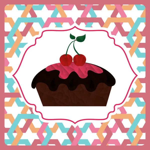 Delicioso diseño de cupcakes — Archivo Imágenes Vectoriales