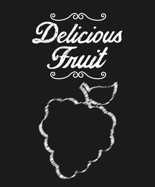 Delicioso diseño de frutas — Vector de stock