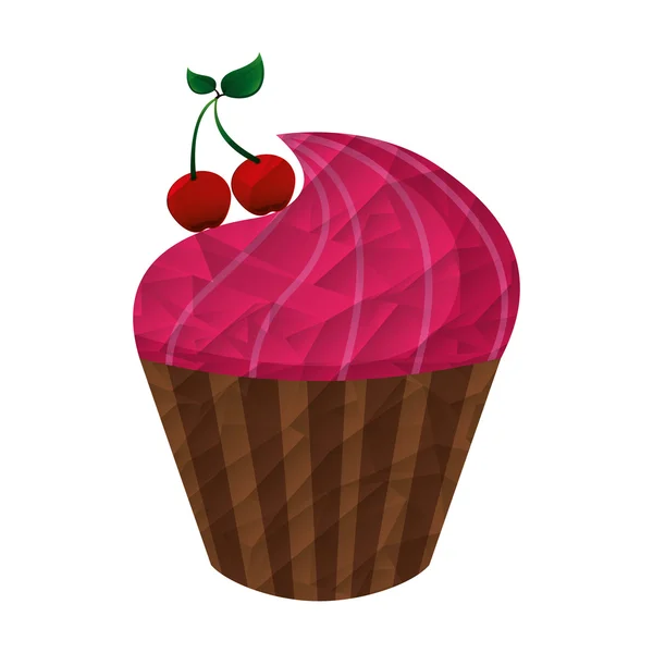 Card with delicious cupcake — Stockový vektor