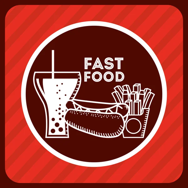 Fast food tasarım — Stok Vektör