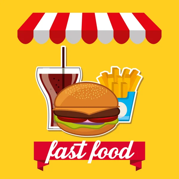 Visuelle Gestaltung von Fast Food — Stockvektor