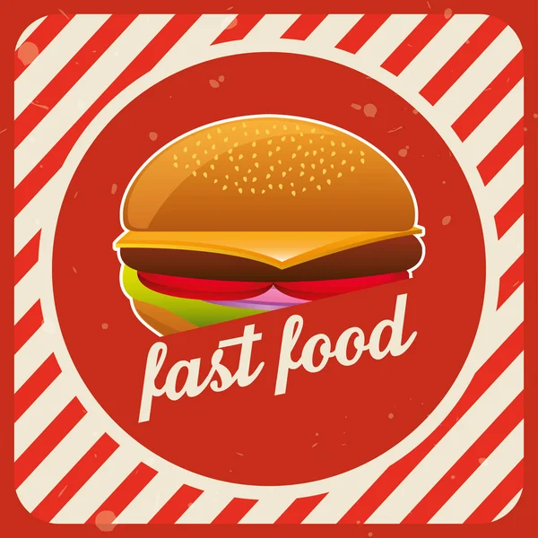 Fast food design visivo — Vettoriale Stock