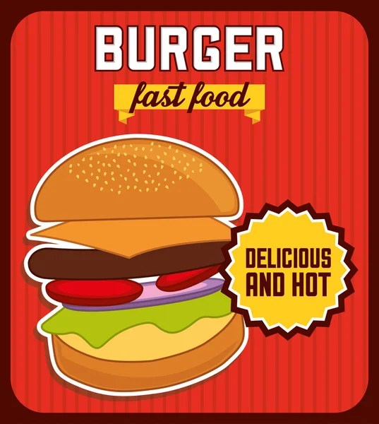 Visuelle Gestaltung von Fast Food — Stockvektor