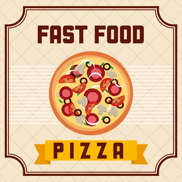 Fast food visueel ontwerp — Stockvector