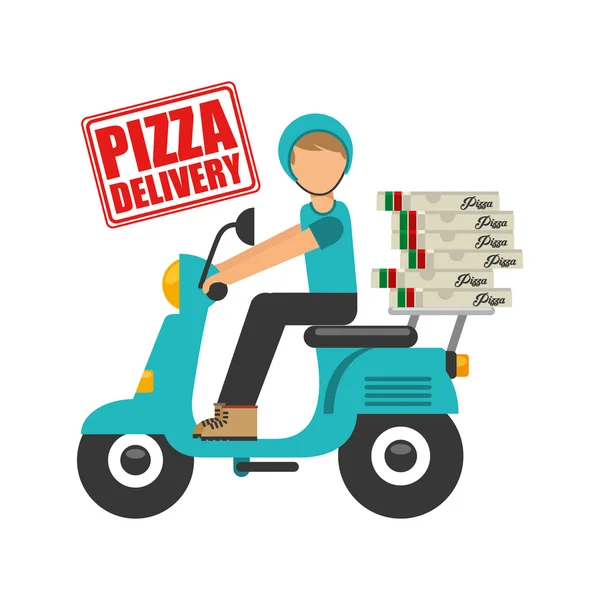 Dostawa pizzy — Wektor stockowy