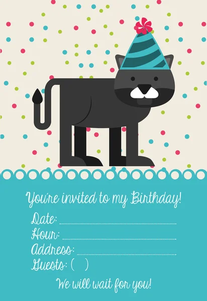 Birthday invitation card — Stock Vector
