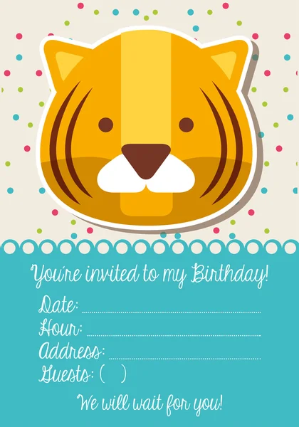 Birthday invitation card — Stock Vector