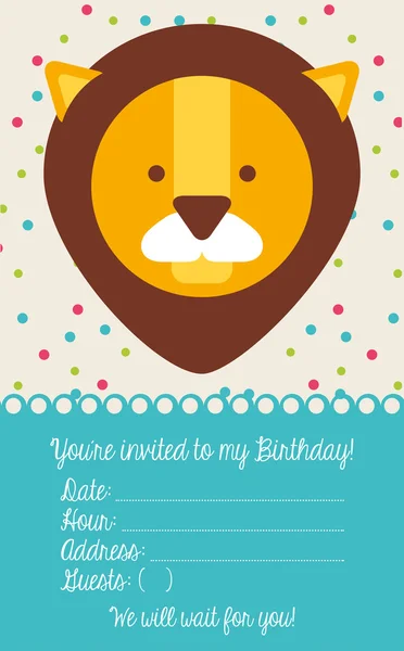 Birthday invitation card — Stock Vector