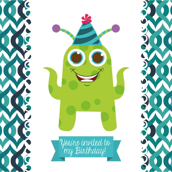 Invitación de cumpleaños — Vector de stock