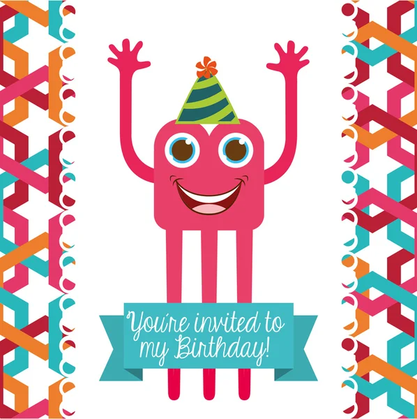 Invitation d'anniversaire — Image vectorielle