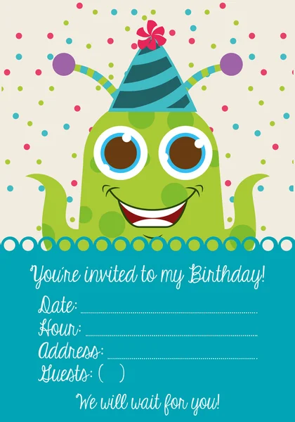 Приглашение на день рождения — стоковый вектор