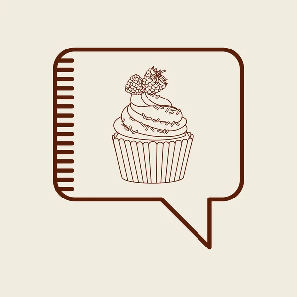 Leckerer Cupcake — Stockvektor