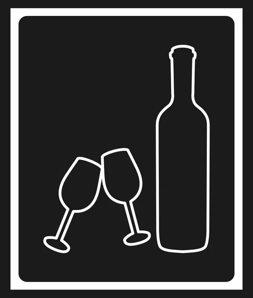 Cubierta de vino — Vector de stock