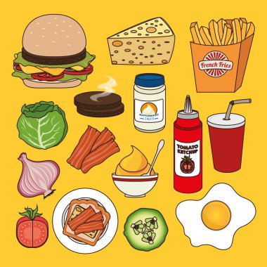 Hamburger dijital tasarım.