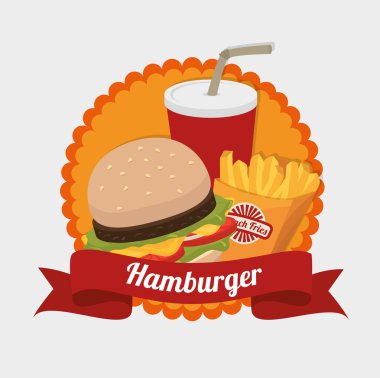 Hamburger dijital tasarım.