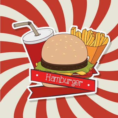 Hamburger dijital tasarım.
