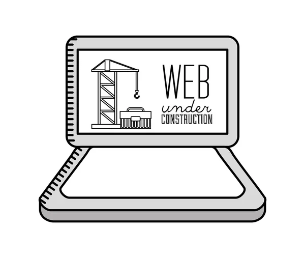 Webseite im Aufbau — Stockvektor