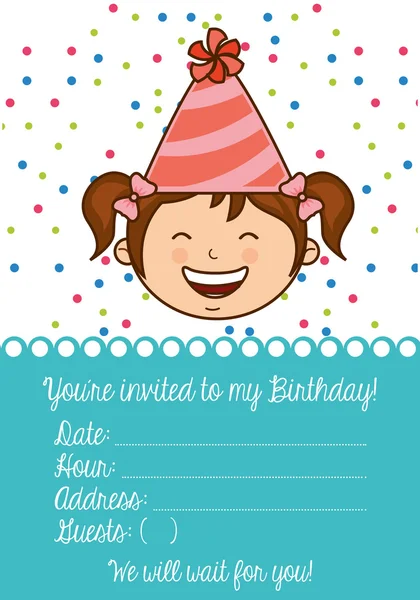 Birthday invitation — Stock Vector