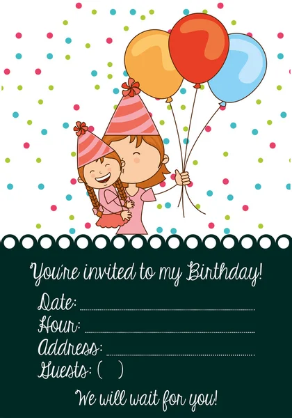 Birthday invitation — Stock Vector