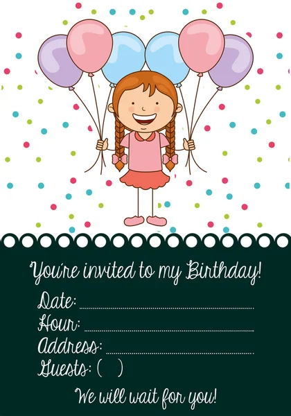 Birthday invitation — Stock Vector