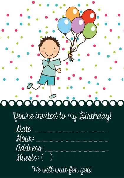 Birthday invitation — Stock Vector