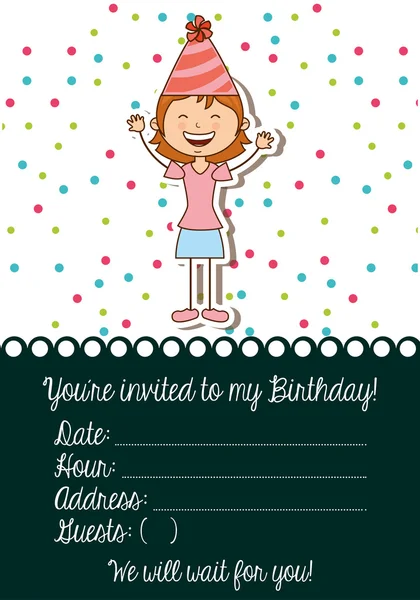 Invitación de cumpleaños — Archivo Imágenes Vectoriales