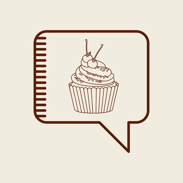 Delicioso cupcake — Vetor de Stock