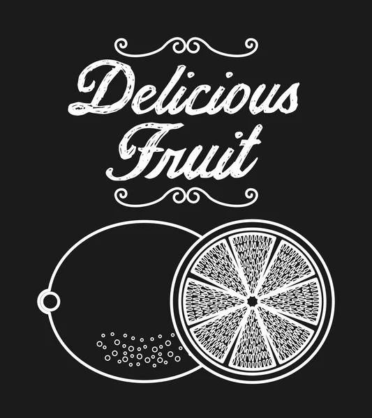 Delicioso design de frutas —  Vetores de Stock