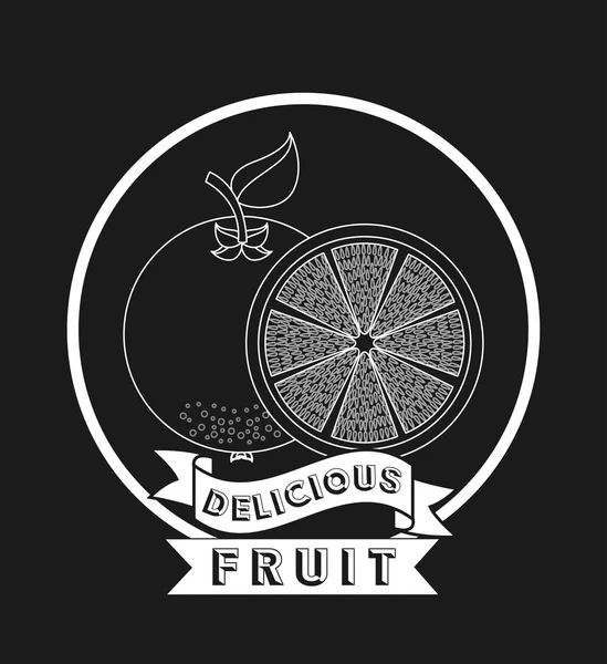 Delicioso design de frutas —  Vetores de Stock