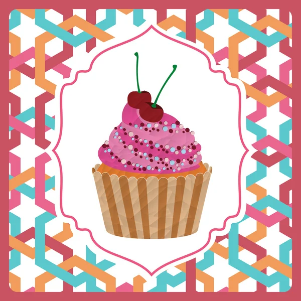 Delicioso cupcake —  Vetores de Stock